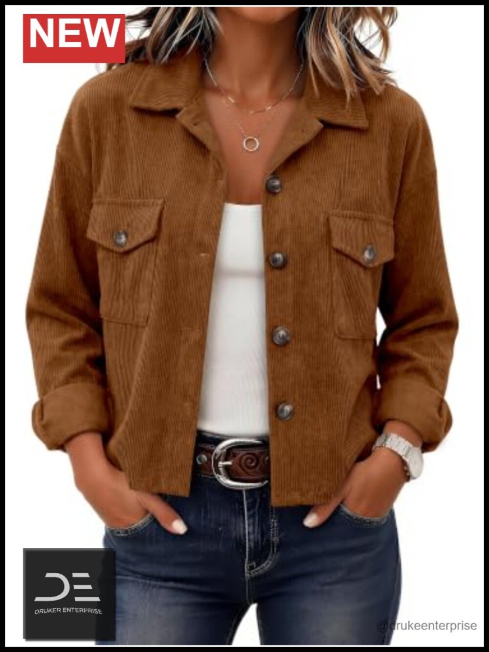 Women's Cropped Shacket Button Down Overshirt Lightweight Fall Winter Jacket